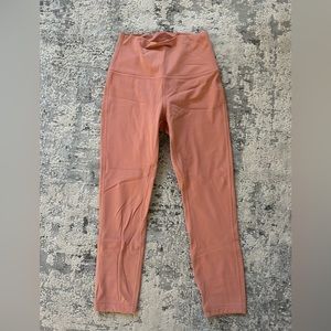 Peach Lululemon Align Leggings - Full Length, Double Lined
